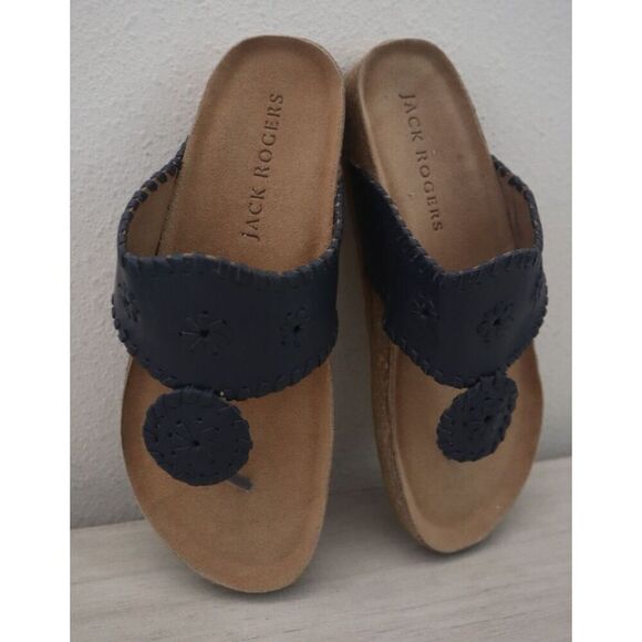 Jack Rogers 111232SA05 Girls Sz 4 Navy Blue Jacks Playground Sandals - Picture 13 of 14